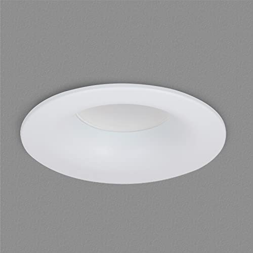 HCFEI Zestaw 6 okrągłych reflektorów LED do zabudowy, białe, 5 W, ciepła biel, możliwość ściemniania, 230 V, płaskie (głębokość 40 mm), Ø 68 mm, otwór do zabudowy, reflektor sufitowy do zabudowy, reflektor sufitowy - obrazek 8