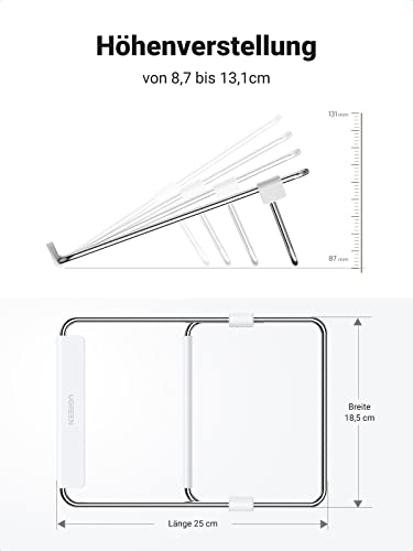 UGREEN Regulowana Podstawka Pod Laptop Kompatybilna z MacBook Dell Lenovo HP ZenBook - obrazek 6