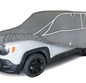 WALSER Auto plandeka przeciwgradowa Hybrid UV Protect SUV, osłona przeciwgradowa wraz z zestawem mocującym, pokrycie samochodu grad, rozmiar: M