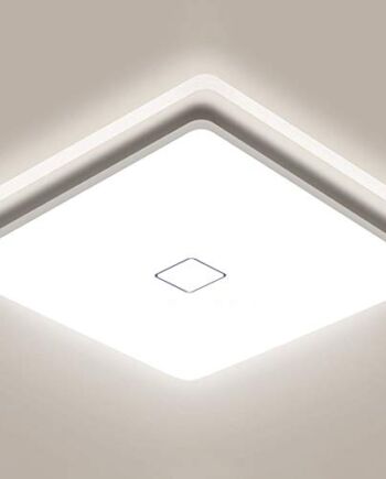 Airand Lampa sufitowa LED 18 W, kwadratowa lampa sufitowa do łazienki, 1800 lm, 4000 K, neutralna biel, IP44, niemigocząca, lampa sufitowa do łazienki, kuchni, sypialni, biura, na balkon, do korytarza, jadalni itp
