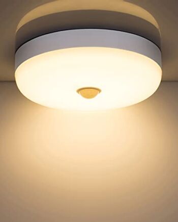 Combuh Lampa sufitowa z czujnikiem ruchu, 30 W, IP56, 2400 lm, ciepła