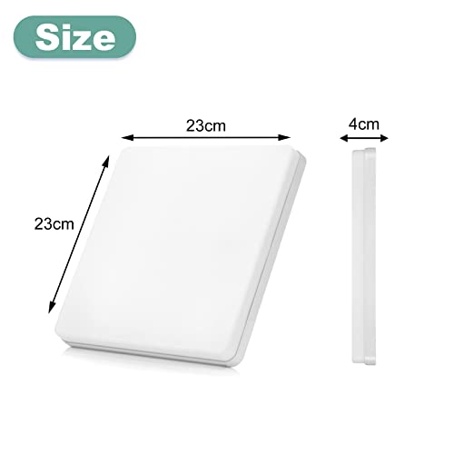 Yafido Lampa sufitowa 36 W LED lampy sufitowe światło dzienne białe Ø 23 cm wewnętrzna kwadratowa lampa sufitowa do sypialni kuchni przedpokoju biura jadalni - obrazek 12