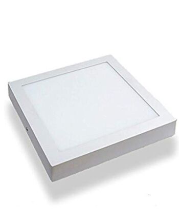 ONSSI lampa sufitowa LED, kwadratowa 22 x 22 cm, 20 W, zimna biel, 6000 K, powierzchnia, panel LED, oświetlenie do salonu, jadalni, sypialni, biura, sklepu, ONSSI LED