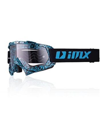 Okulary ochronne IMX Mud | przezroczysta soczewka | bransoletka z nadrukiem silikonowym | trójwarstwowa pianka | jeden obiektyw w zestawie | Motocross Enduro Mtb Downhill Freeride