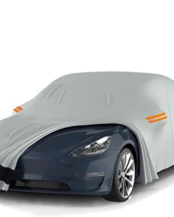 Big Ant pokrowiec samochodowy, 100% wodoszczelna plandeka samochodowa do Tesla Model 3, 6 warstw materiału, ochrona przed kurzem, deszczem, promieniowaniem UV, zadrapaniami
