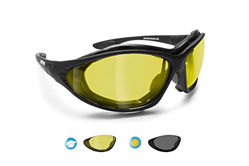 BERTONI Fotochromowe okulary motocyklowe z polaryzacją okulary ochronn