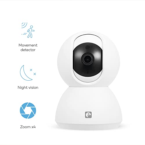 Garza Smarthome – Wifi 360 kamera IP kompatybilna z urządzeniami Alexa z wyświetlaczem i kamerą Google Chromecast 720P HD Smart Smart, wbudowanym mikrofonem, noktowizorem i czujnikiem ruchu - obrazek 8