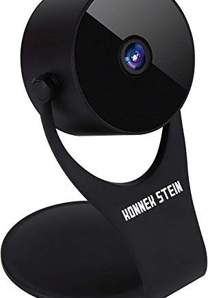 Konnek Stein Kamera bezpieczeństwa 1080p HD wewnętrzna bezprzewodowa inteligentna kamera domowa wykrywanie z noktowizorem 2-drożnym audio współpracuje z Alexa Assistant czarna