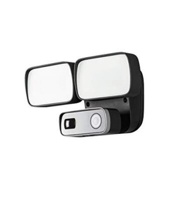 Konstsmide Kamera naświetlacza/szerokokątna kamera bezpieczeństwa 1080HD z wbudowanymi reflektorami 2 x 12 W, dwukierunkowa rozmowa i alarm syreny/bezpłatna aplikacja