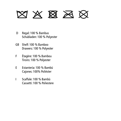 WENKO Kosz na pranie Bahari, nowoczesny kosz na pranie z wysokiej jakości bambusową ramą, zajmuje mało miejsca, składany, pojemność 50 l, 54 x 36 x 26 cm, wykonany z łatwego w pielęgnacji poliestru - obrazek 2