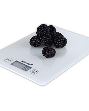Korona 70245 Esther biała – cyfrowa waga kuchenna, elektroniczna, tara, udźwig 5 kg, podziałka 1 g, automatyczne wyłączanie, wskaźnik przeciążenia