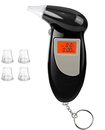 SOEWIOU Alkomat przenośny alkomat, miernik alkoholu, profesjonalny alkomat z wyświetlaczem LCD, szybkie przenoszenie, czujnik półprzewodnikowy