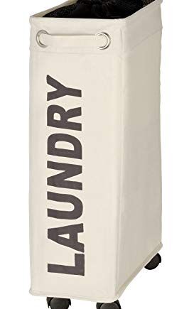 WENKO Kosz na pranie Corno Petrol, kosz na pranie, 43 l