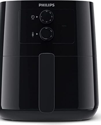 Philips Essential Airfryer - Kosz o Pojemności 4,1 L, Frytkownica Beztłuszczowa, Technologia Rapid Air, Aplikacja Z Przepisami NutriU App, Kontrola Czasu I Temperatury, Czarna (HD9200/90)