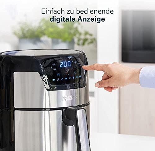 Princess Cyfrowy Airfryer XXL okrągły – pojemność 4,5 l – 66,7% mniejsze zużycie energii – stal nierdzewna – 10 wstępnie zaprogramowanych ustawień – 182026 - obrazek 3