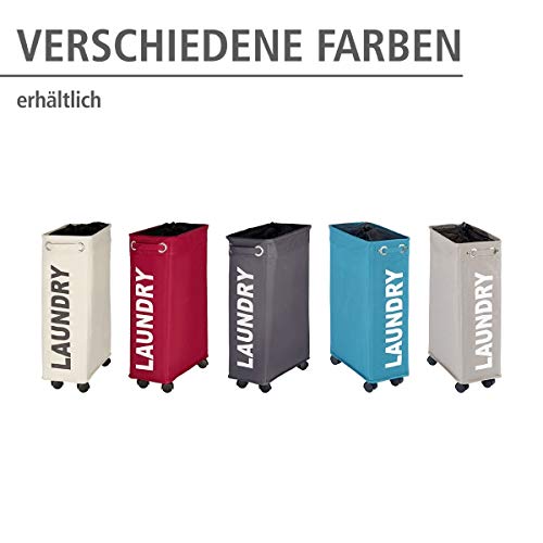 WENKO Kosz na pranie Corno Petrol, kosz na pranie, 43 l - obrazek 3