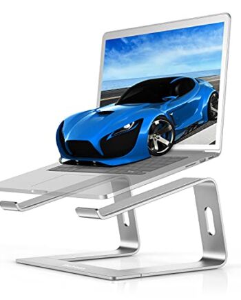 BoYata Przenośny stojak na laptopy i notebooki, z wentylacją, kompatybilny z ekranami 10~15,9 cala): MacBook Pro / Air, HP, Dell, Lenovo, Samsung, Acer, Huawei MateBook, kolor srebrny
