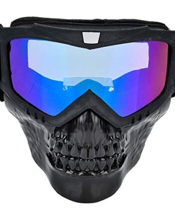 Alomejor Kask motocyklowy, gogle motocyklowe, maska na twarz z okularami, ochrona przed promieniowaniem UV, okulary do jazdy konnej, do sportów na świeżym
