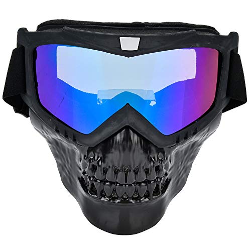 Alomejor Kask motocyklowy, gogle motocyklowe, maska na twarz z okularami, ochrona przed promieniowaniem UV, okulary do jazdy konnej, do sportów na świeżym