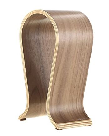 Stojak na słuchawki z drewna orzechowego, uchwyt na słuchawki audio, u