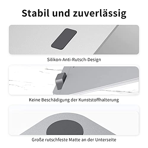 Newaner Stojak na laptopa z regulacją wysokości, aluminium, podstawka pod komputer obracany o 360°, kompatybilny z notebookami (10-16"), w tym MacBook Pro/Air Surface Lenovo Hp Asus Acer Dell MSI Samsung - obrazek 2