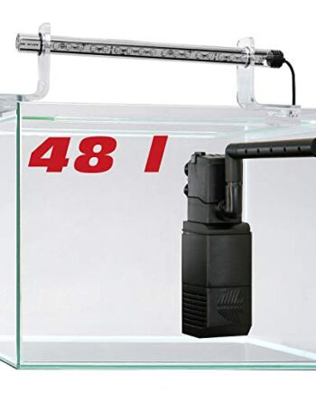 sera 32366 Scaper Cube 48 l zestaw startowy, nowoczesne szkło nano z oświetleniem LED i filtrem