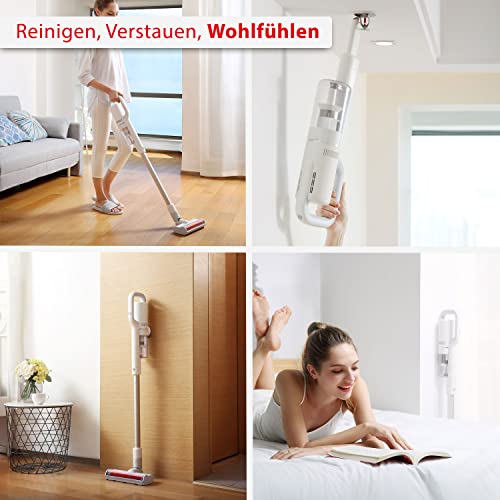 Roidmi S1E odkurzacz akumulatorowy, bezprzewodowy, wydajny silnik 18 000 Pa, lekki odkurzacz z filtrem HEPA, czas pracy do 40 min, ergonomiczny, magnetyczny uchwyt ścienny, biały - obrazek 4