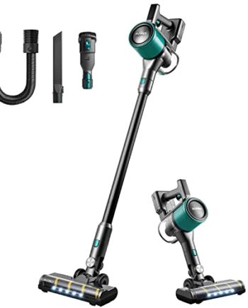 EUREKA Bezprzewodowy odkurzacz AK9, 350 W, akumulatorowy odkurzacz z wyświetlaczem LED, ssawka szczelinowa 2 w 1, czas pracy do 50 minut, lekki odkurzacz ręczny do łatwego czyszczenia sierści zwierząt