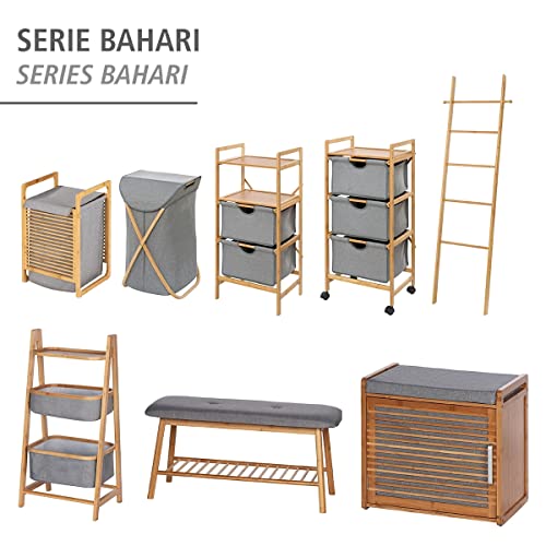 WENKO Kosz na pranie Bahari z bambusa, kosz na pranie, 43 l - obrazek 6