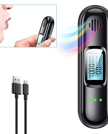 iPatio Alkomat, profesjonalny alkomat z cyfrowym wyświetlaczem LED, przenośny miernik promili, ładowanie przez USB