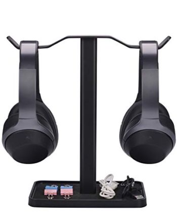 Neetto HS908 Podwójny uchwyt na słuchawki biurkowe, stojak i schowek d