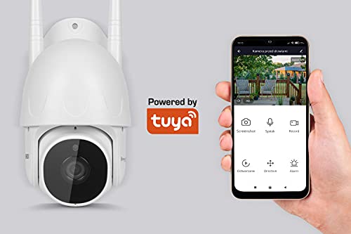 Kamera Wi-Fi zewnętrzna Kruger&Matz Connect C30 Tuya, rozrdzielczość 1080 p, mikrofon, głośnik, detekcja ruchu, aplikacja, IP66, biała - obrazek 5