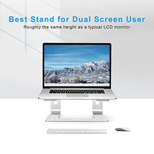 BoYata Przenośny stojak na laptopy i notebooki, z wentylacją, kompatybilny z ekranami 10~15,9 cala): MacBook Pro / Air, HP, Dell, Lenovo, Samsung, Acer, Huawei MateBook, kolor srebrny - obrazek 2