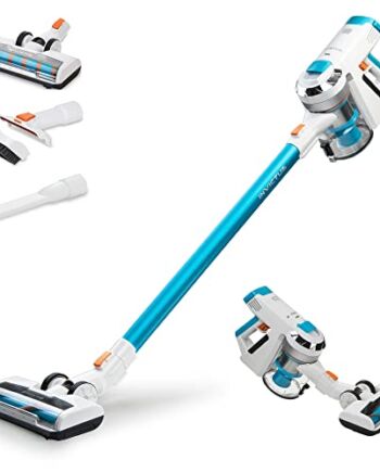 Genius Invictus X7 akumulatorowy odkurzacz (13 części), bezworkowy i bezprzewodowy odkurzacz 2 w 1, moc ssania 380 W, zintegrowane oświetlenie punktowe LED, akumulator litowo-jonowy (30 min)