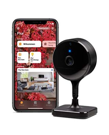 Eve Cam – inteligentna kamera wewnętrzna, rozdzielczość 1080p, Wi-Fi, 100% prywatności, HomeKit Secure Video
