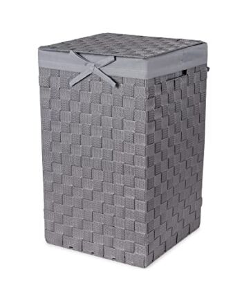 Compactor Kwadratowy kosz na pranie z pokrywką, tkany kosz na pranie d