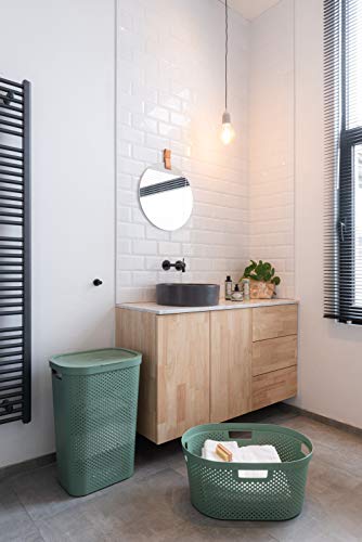 CURVER Kosz na pranie Infinity 40 l, zielony, 58,5 x 38 x 26,5 cm, two - obrazek 3