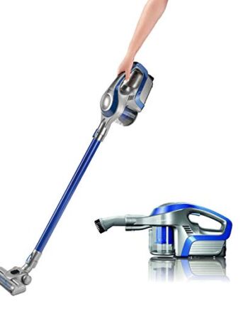 Cleanmaxx 09847 Akumulatorowy Odkurzacz Pionowy 2 w 1, Plastik, 150 W, 0,6 L, Niebieski/Szary