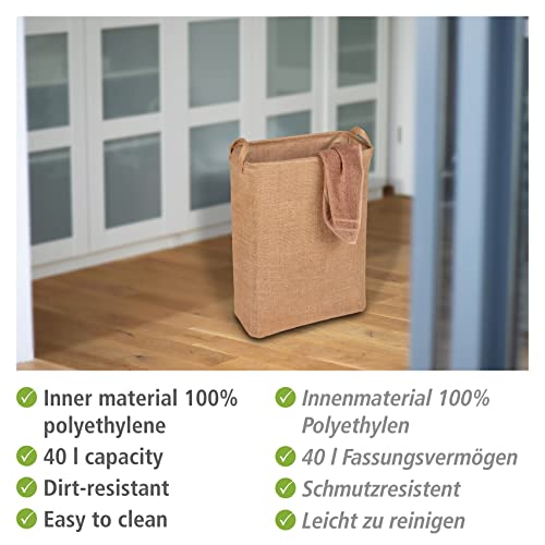 WENKO Kosz na pranie Juna okrągły, kosz na pranie z dwoma uchwytami, 7 - obrazek 11