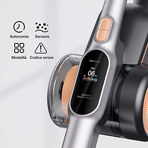 Jimmy H10 Pro Elastyczna bezprzewodowa miotła elektryczna, wyjmowana bateria, 600W, moc 245AW, zasięg 90 minut, ekran LED, technologia adaptacyjna i inteligentny czujnik, filtr HEPA i stacja ładowania - obrazek 4