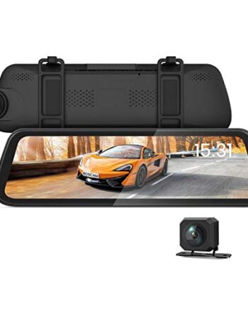 BOSCAM R2 9,35" lustrzana kamera na deskę rozdzielczą z kamerą cofania 1080p, kamera samochodowa z noktowizorem przy świetle gwiazd, kamera samochodowa z mediami strumieniowymi, śledzenie GPS, czujnik G, monitorowanie parkowania, HDR