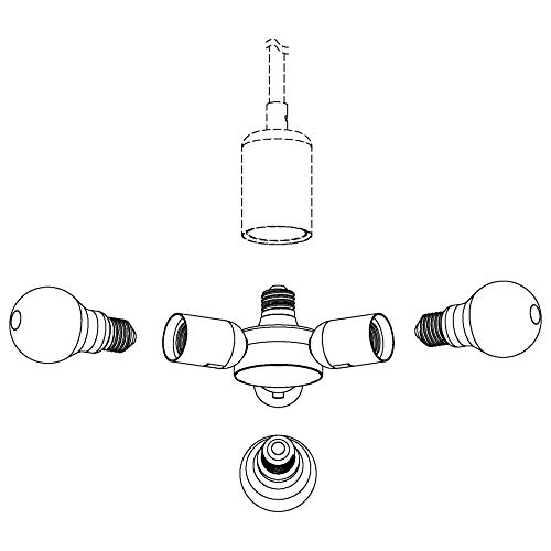 EGLO Rozdzielacz E27, 3 w 1, z tworzywa sztucznego, kolor czarny, konw - obrazek 2