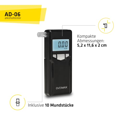 OVERMAX AD-06 Alkomat Professional, elektrochemiczny czujnik platyny, - obrazek 3