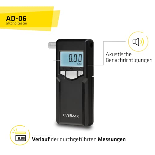 OVERMAX AD-06 Alkomat Professional, elektrochemiczny czujnik platyny, - obrazek 2