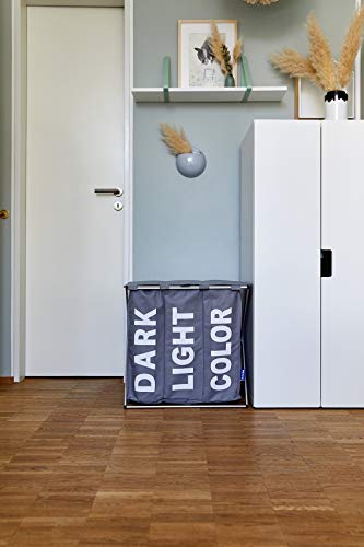 WENKO Kosz na pranie Trio Top szary, kosz na pranie, 118 l - obrazek 3