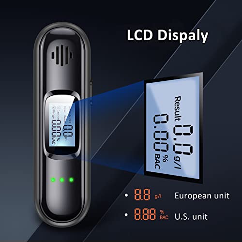 iPatio Alkomat, profesjonalny alkomat z cyfrowym wyświetlaczem LED, przenośny miernik promili, ładowanie przez USB - obrazek 5