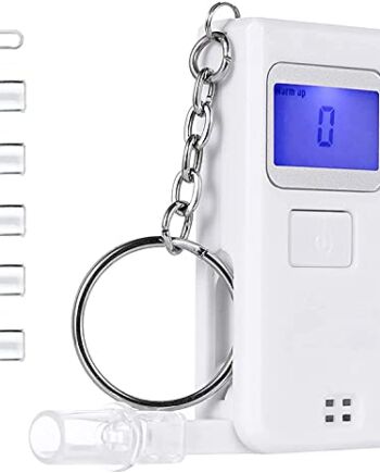 FIRE BULL Przenośny alkomat, breloczek do kluczy, cyfrowy alkomat, profesjonalny czujnik półprzewodnikowy, alkomat z wyświetlaczem LED z 4-częściowymi ustnikami