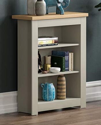 Vida Designs Arlington regał 3-poziomowy nowoczesny regał ekspozycyjny przechowywanie mebli MDF szary i dąb