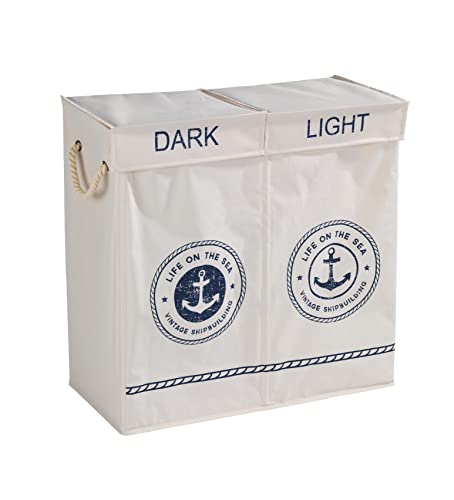 Wenko Kosz na pranie Duo Sylt w kolorze beżowym, poliester, 30 x 60 x