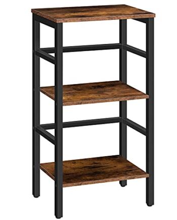 HOOBRO Stojak na płyty, 3-warstwowy regał na książki, regał na płyty,